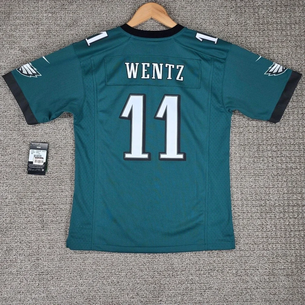 Nike Philadelphia Eagles Carson Wentz #11 Youth Jersey Green Size‎ L 14/16 NFL